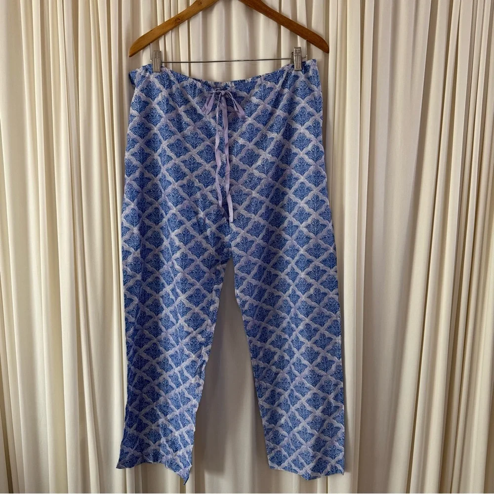 Roller Rabbit Light Blue Lavender Jemina Liza Pajama Set Size Large NWT Preppy - Picture 7 of 9
